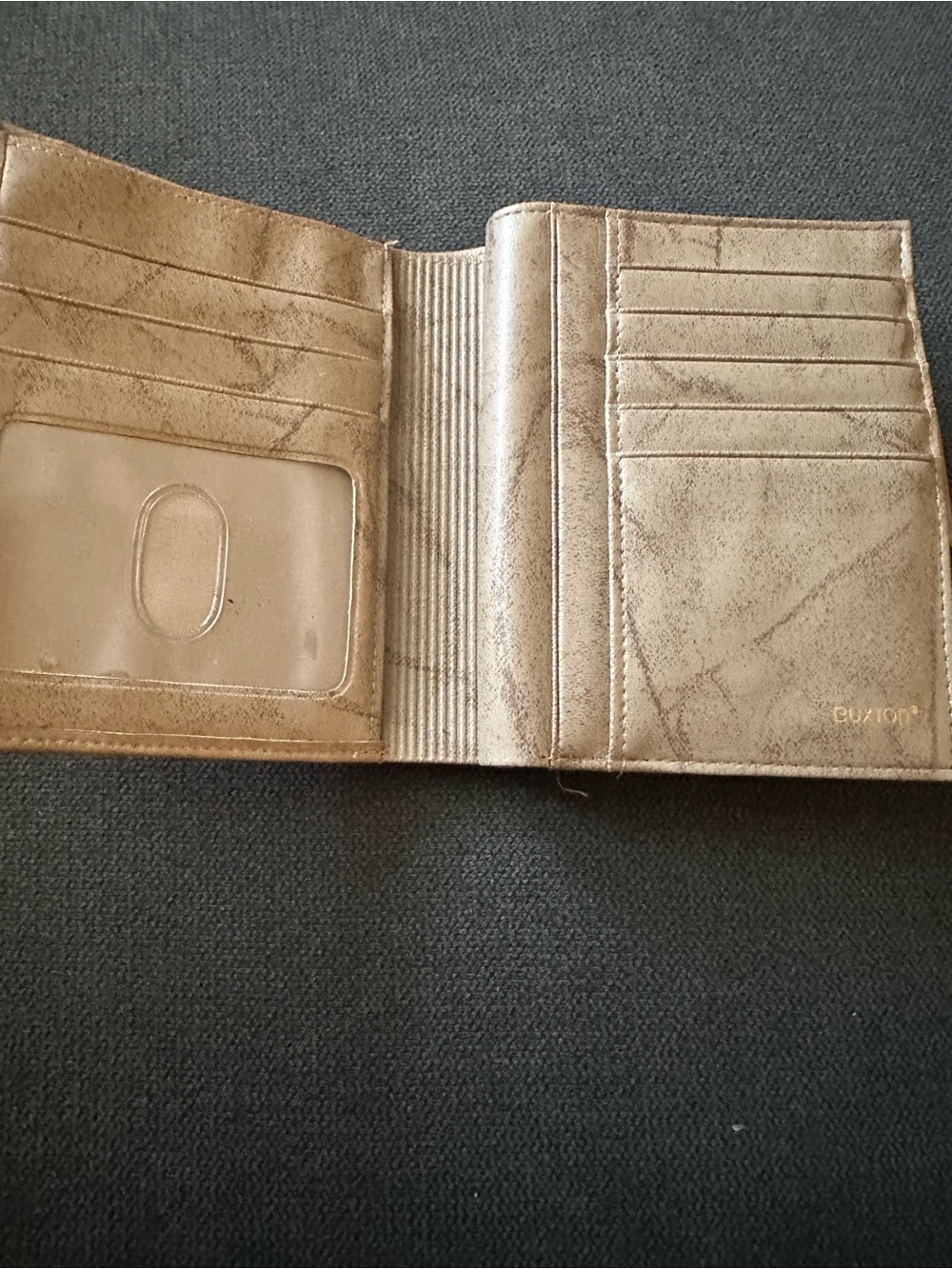 Buxton Women’s Tan Leather Snap Wallet with Embossed Floral Detail - Picture 5 of 7